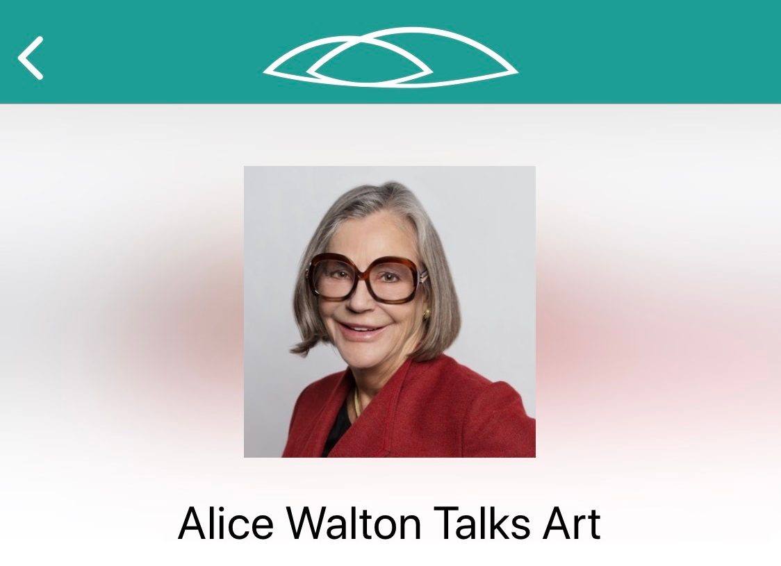 Alice Walton Talks Art tour screenshot Alice Walton Talks Art audio tour screen shot from mobile app